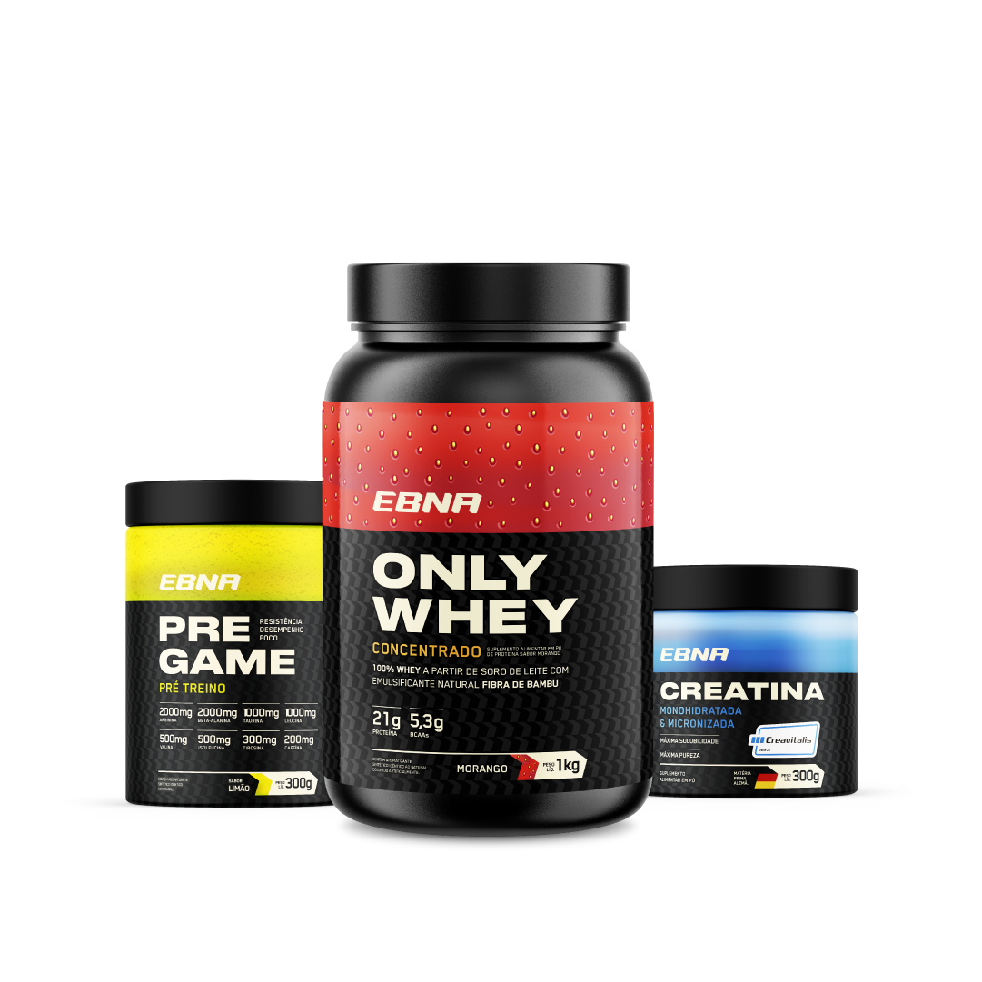 Starter Kit → Only Whey + Pre-Game + Creatina