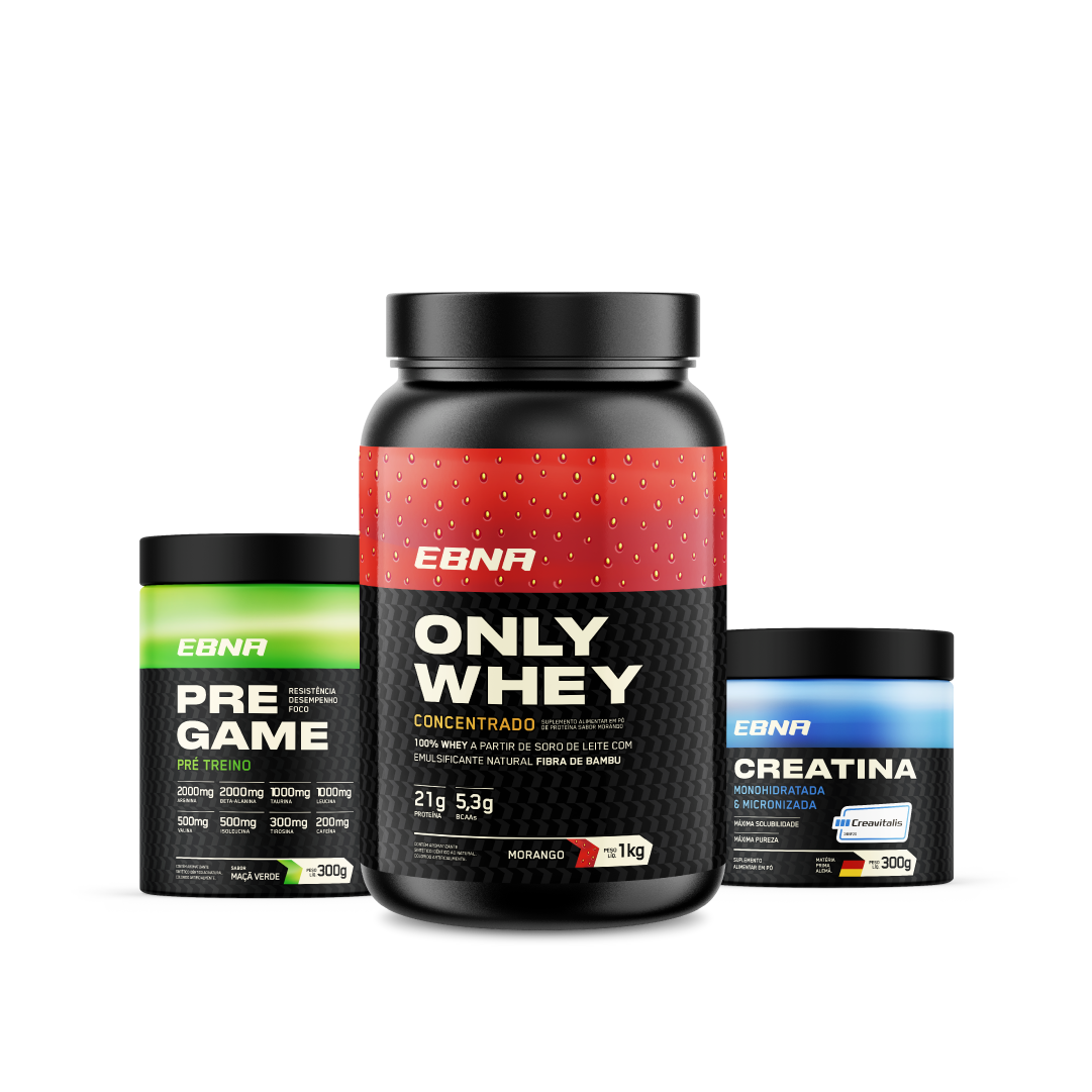 Starter Kit → Only Whey + Pre-Game + Creatina