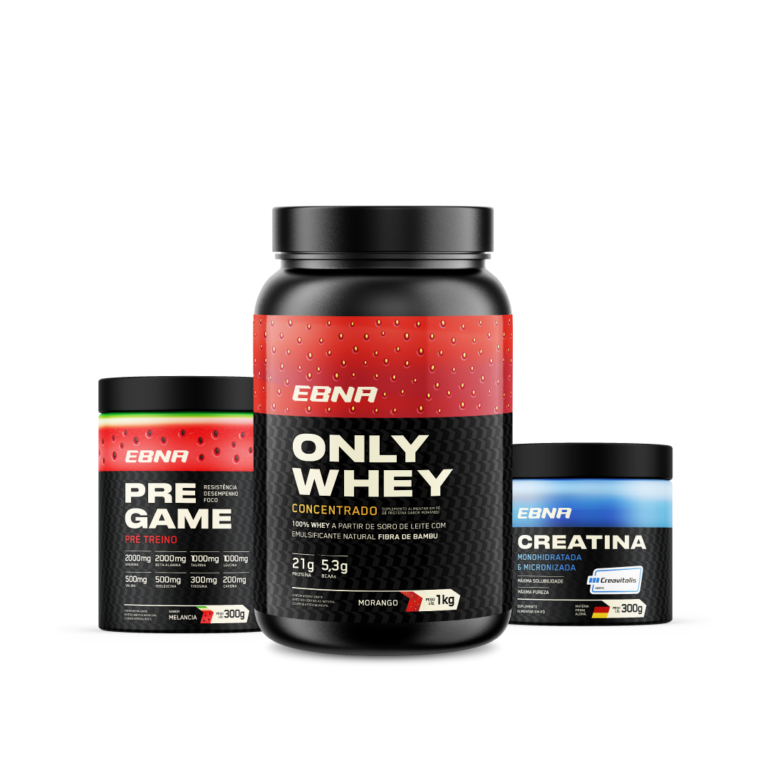 Starter Kit → Only Whey + Pre-Game + Creatina