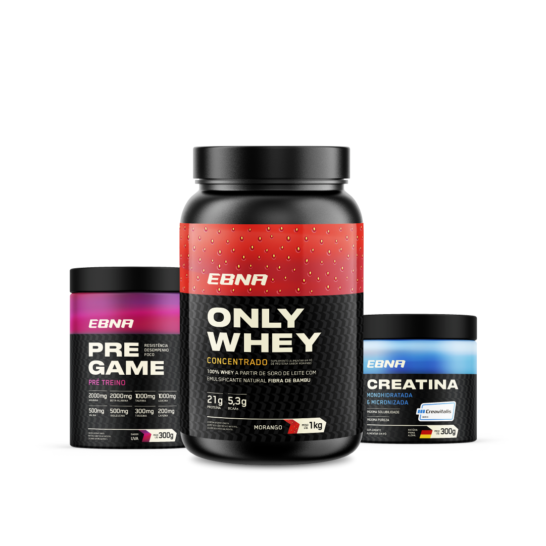 Starter Kit → Only Whey + Pre-Game + Creatina