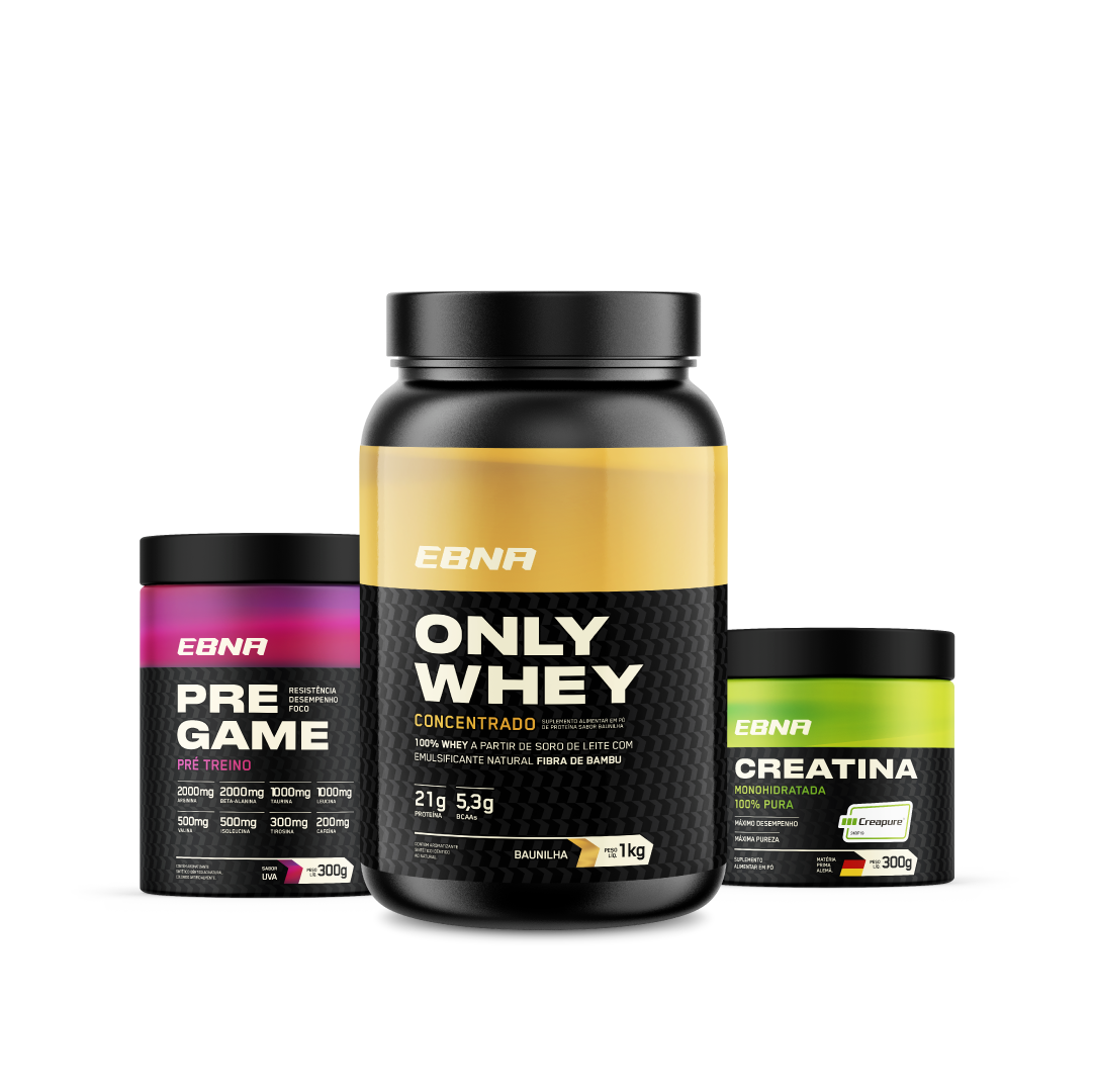 Starter Kit → Only Whey + PreGame + Creatina